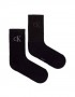 ΓΥΝΑΙΚΕΙΕΣ ΚΑΛΤΣΕΣ CALVIN KLEIN JEANS CKJ WOMEN SOCK 2P GLOSSY RIB - ΜΑΥΡΟ